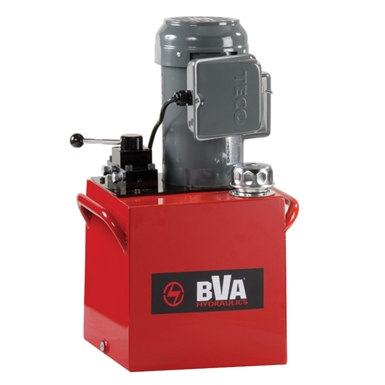 BVA Hydraulics Electric Pumps with Locking Manual Valve for Double Acting Cylinders PE30M4L02A