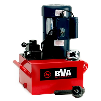 BVA Hydraulics Electric Pumps with Locking Manual Valve and Pendant Switch for Single Acting Cylinders PE50W3L25A